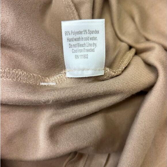 Skylee Plus Collection Womens Full Zip Cropped Velour Sweatshirt Hoodie Tan 3X - Picture 6 of 9